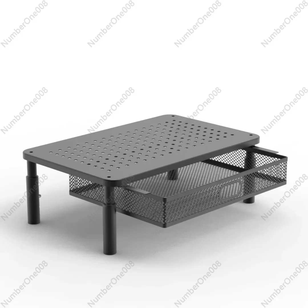 

Новая черная железная высота трехскоростного регулируемого экрана монитора ноутбука, усиленная скамейка с ящиками