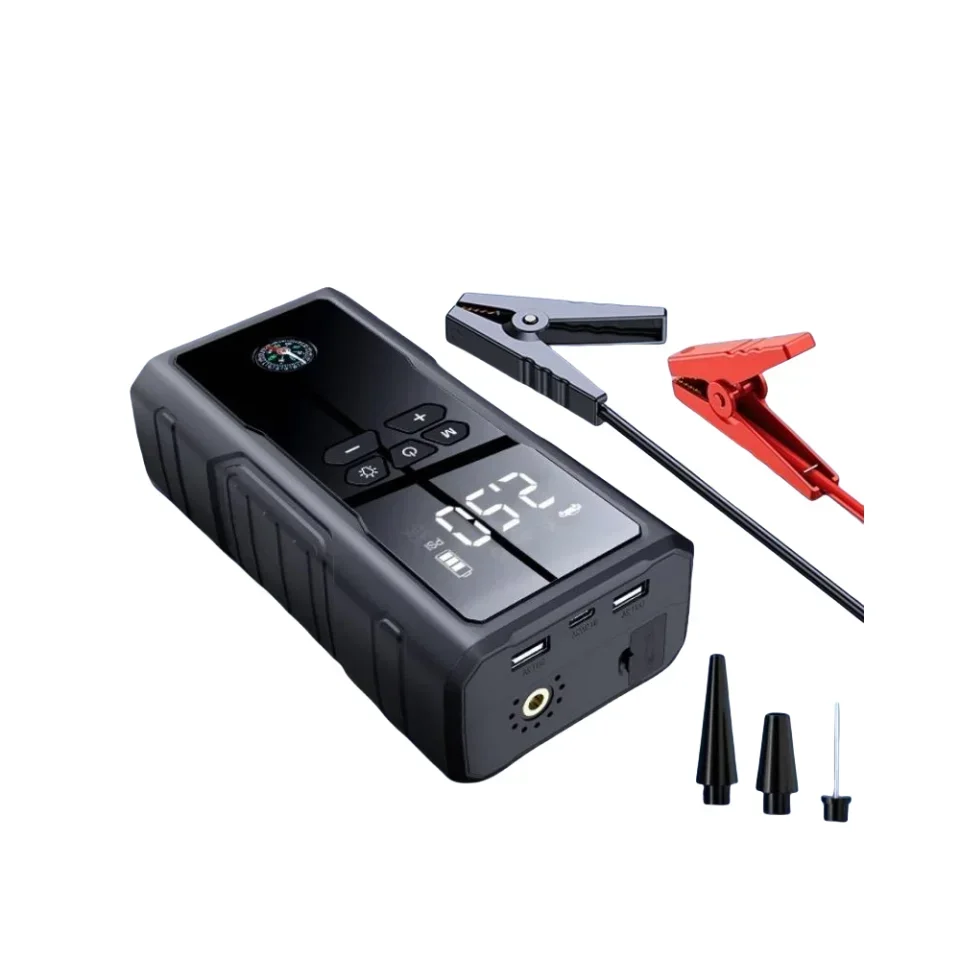 Car Jump Starter1800A Portable Tire Automatic Charger 39800mAh Power Bank Intelligently Detect Tire Pressure Car Battery Starter