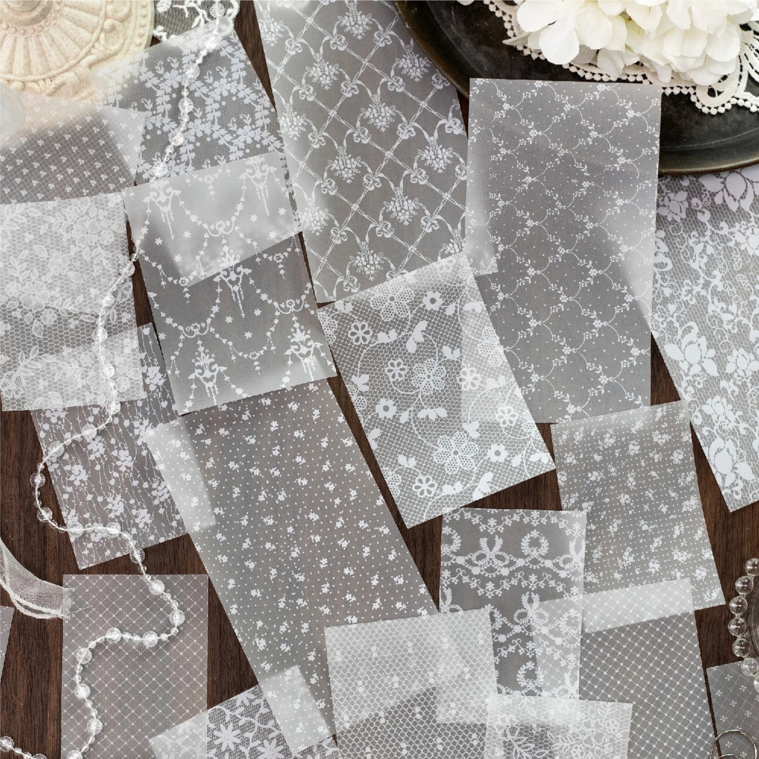 26sheets retro Ins European versatile pattern material paper DIY handmade scrapbook aesthetic craft paper