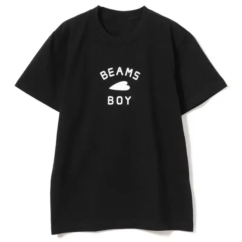 2026 new Minimal Heart Text Graphic T-shirt Men Casual Short Sleeve Crew Neck Top