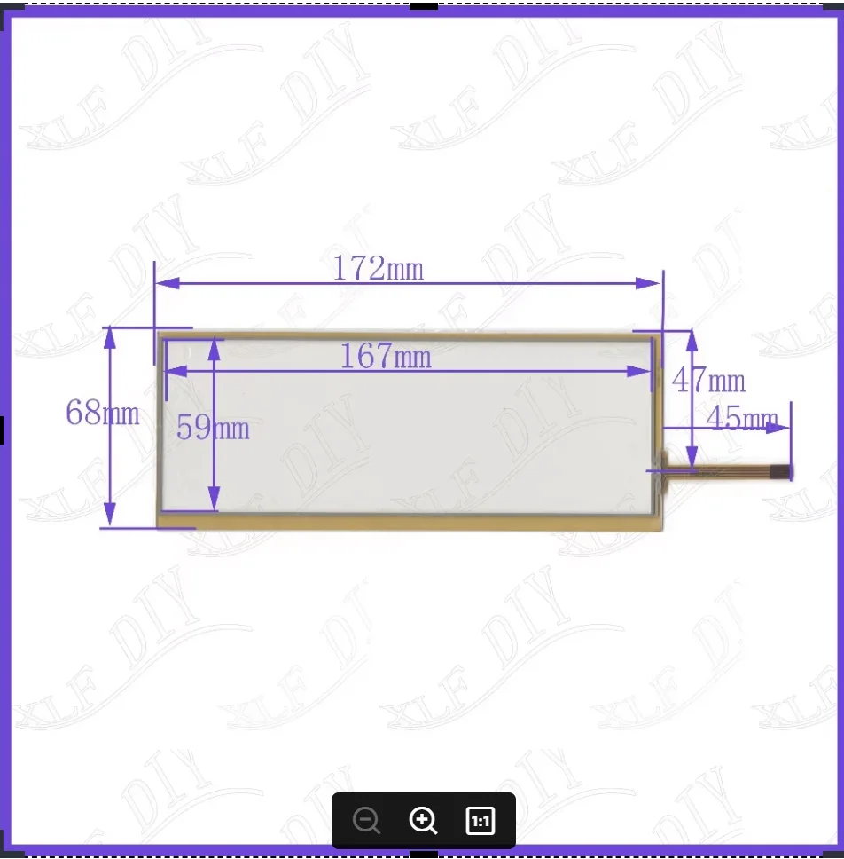 AM 3567 6inch 4Wire Resistive TouchScreen Panel Digitizer 172*68mm  this is compatible For GPS car