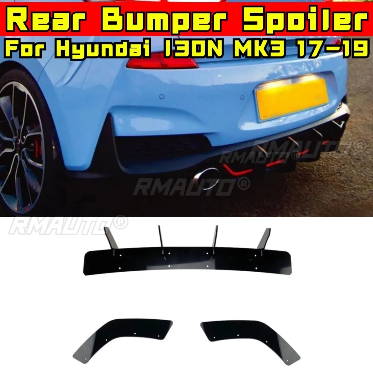 

For Hyundai I30N MK3 Hatchback 2017-2019 Car Front Bumper Lip Splitter Diffuser Body Kit Bumper Guard Protector Cover