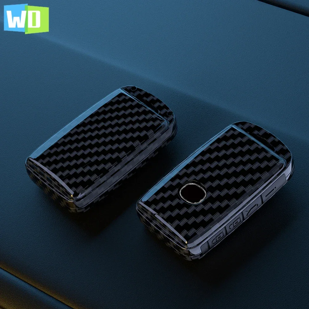 

Carbon Fiber ABS Car Key Case Cover Holder For Mazda 3 Axela CX4 CX5 CX 5 CX8 CX9 CX30 MX30 MX5 Miata 2019 2020 2021 Accessories