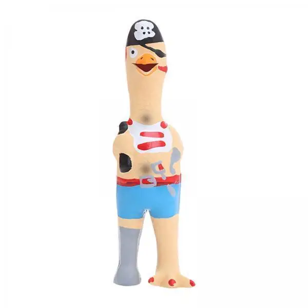 

Squeaker Shrilling Chicken Dog Chew Toy Latex Squeaky Animal Sound Toy for Beach Outdoor Play