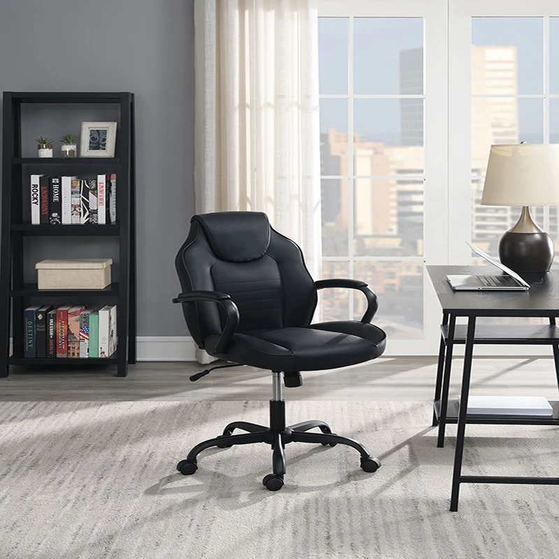 

OFFICE CHAIR in Black Faux Leather On-Site