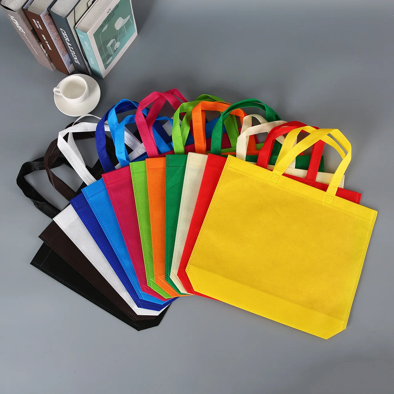 Reusable Non-woven fabric Shopper Bag Cotton Fabric Women Shoulder Bags Non-woven Environmental Case Organizer Multifunction