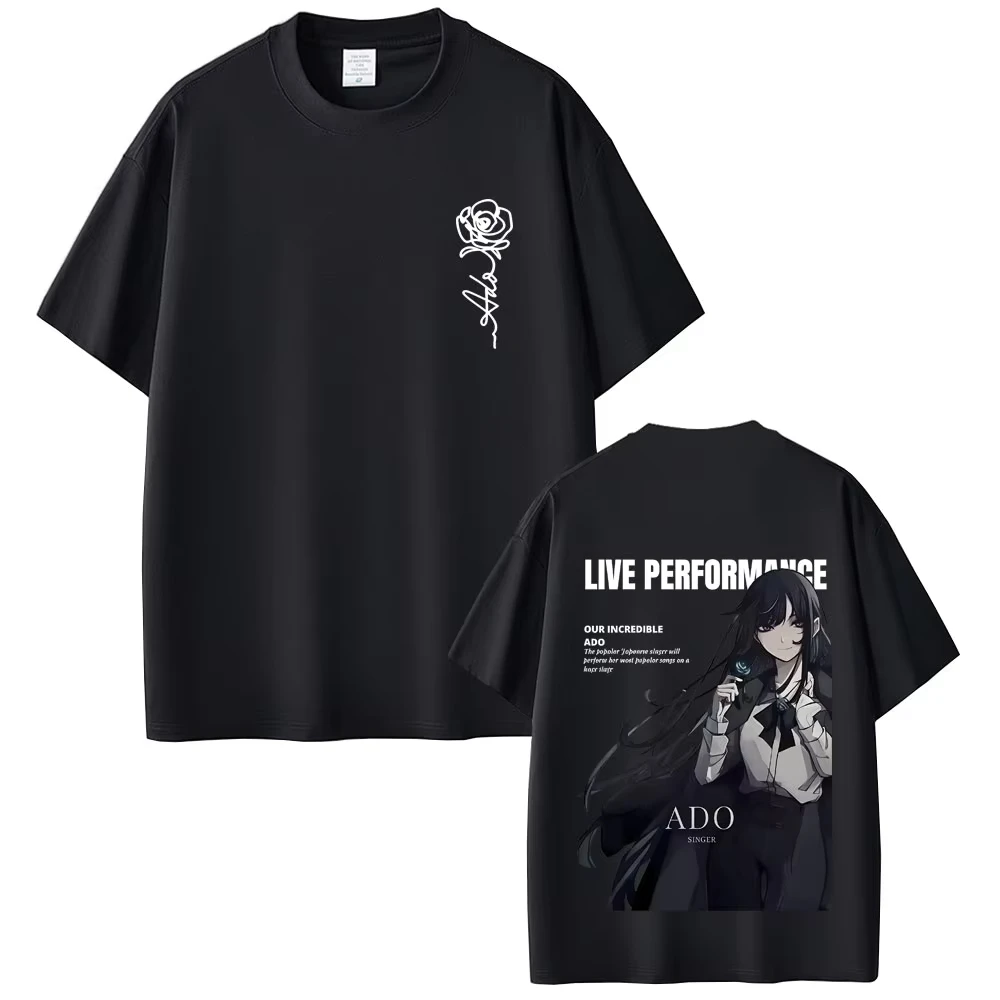 

Ado Manga Style Incredible Live Performance T-shirt Men Retro Casual Cotton Tee Men and Women Y2k Fashion Japanese Street Wear
