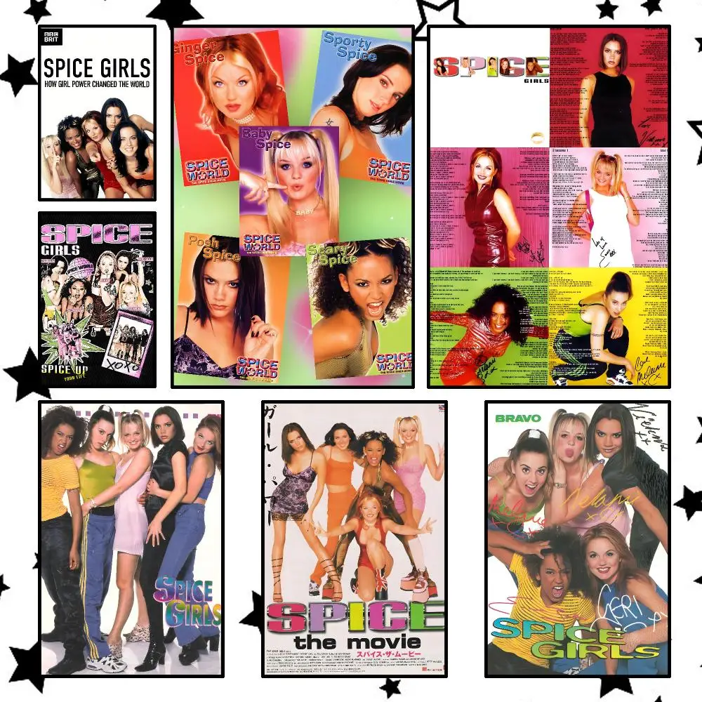 Music Girl Group Spice Girls Poster Modern Minimalism Aesthetic Art Prints Bedroom Kitchen Home Decor Art Poster Gifts