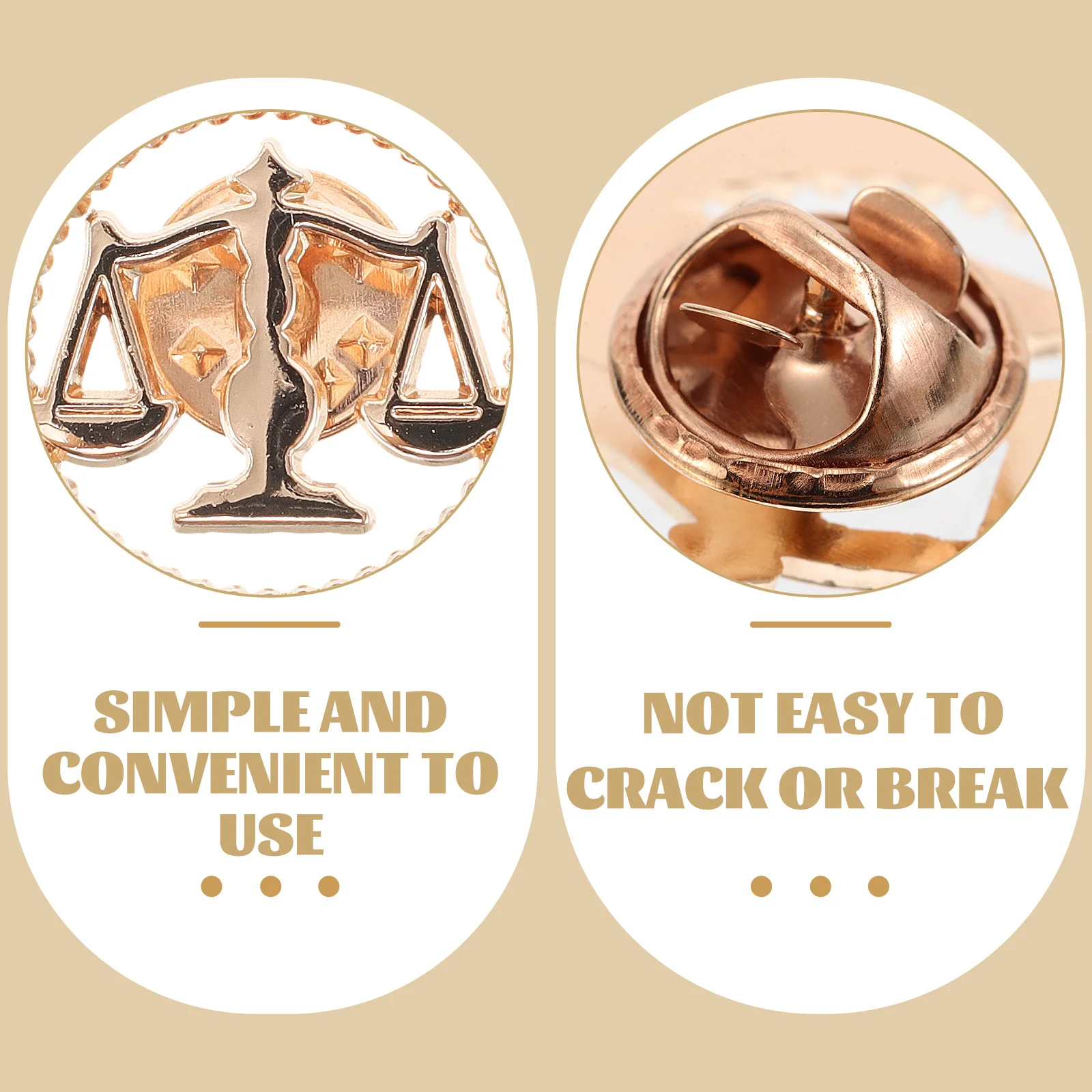 2pcs Lawyer Brooch Metal Lapel Pin For Men Women Law Students Justice Scale Suit Shirt Coat Accessory - Legal Gift Judge