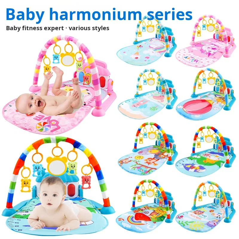 Baby Activity Gym Rack Early Education 0-36 Months Toy Gifts Musical Newborn Piano Keyboard Crawling Blanket Pedal Play Mat