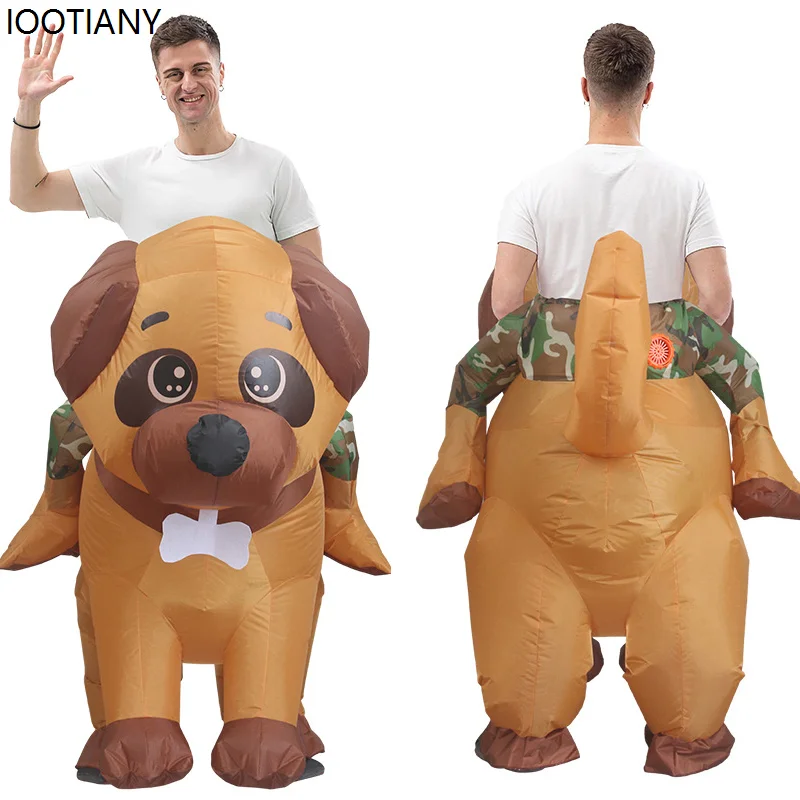 

Halloween Funny Pug Cosplay Inflatable Costumes Puppy Theme Party Masquerade Inflatable Mascot Carnival Adult Stage Dress Up New