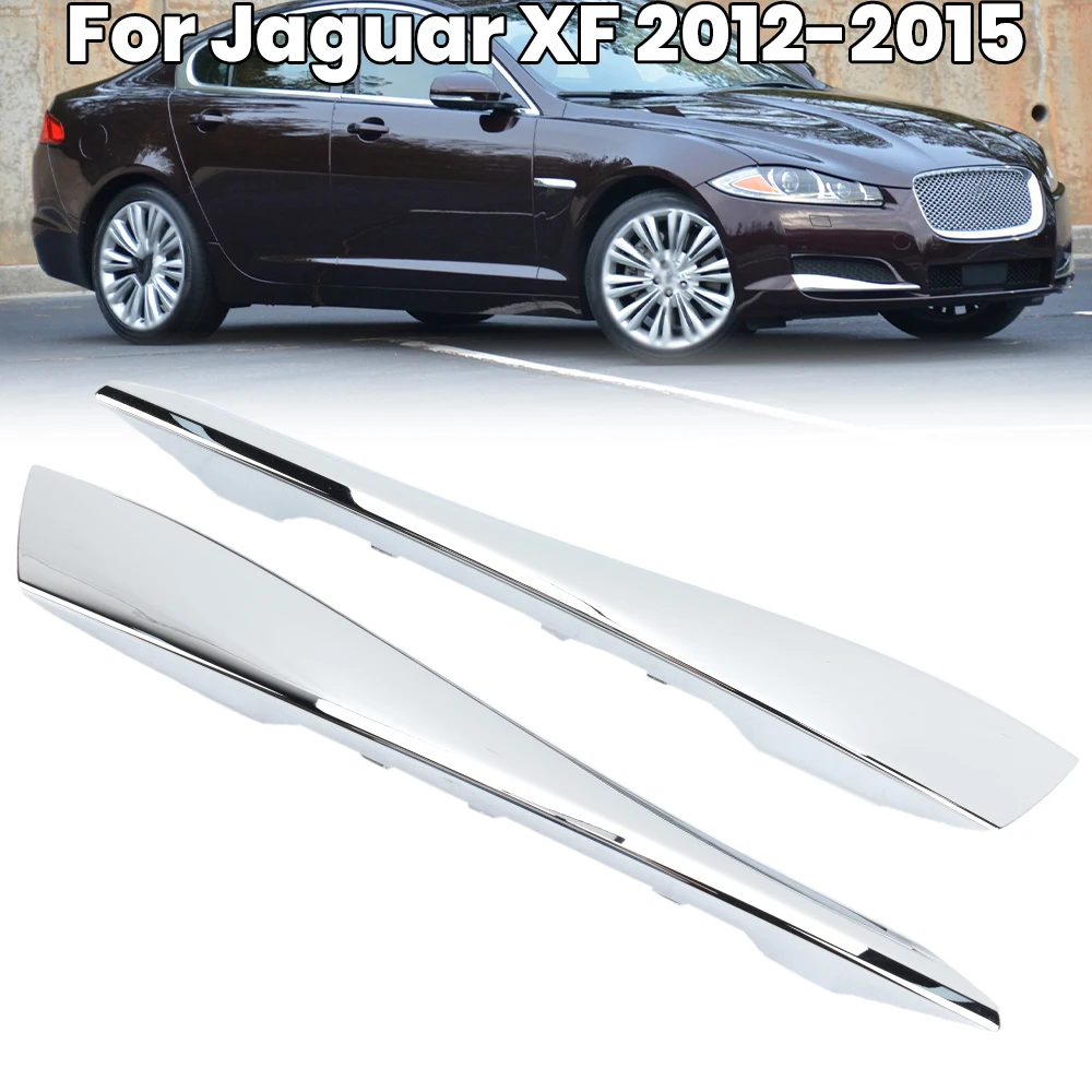 

Chrome Front Bumper Side Grille Decoration Trim For Jaguar XF 2012 -2014 2105 ABS Replacement Cars Accessories Parts Left Right