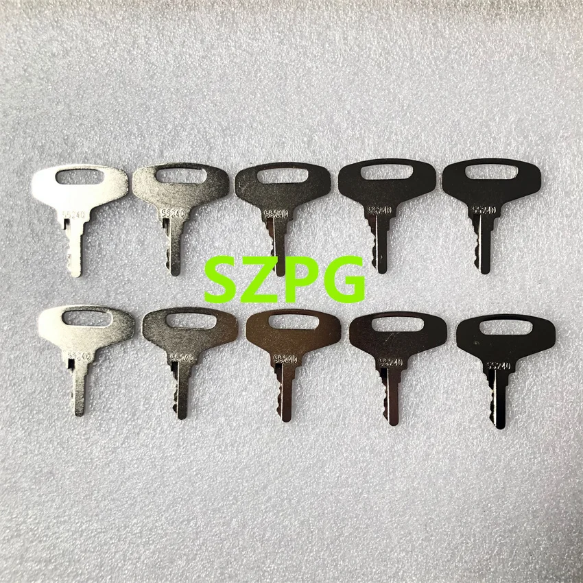 

10PCS Ignition Key 55240 66711-55240 66711-55140 Compatible with Kubota Tractor B20 B5100 B6100 B6200 B7100 B7200 B8200 B9200
