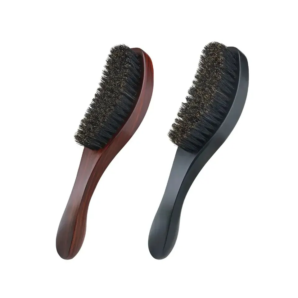 MJ Beard Brush Medium Boar and Nylon Bristles Afro Care for Men and Beard Grooming Wave Brush