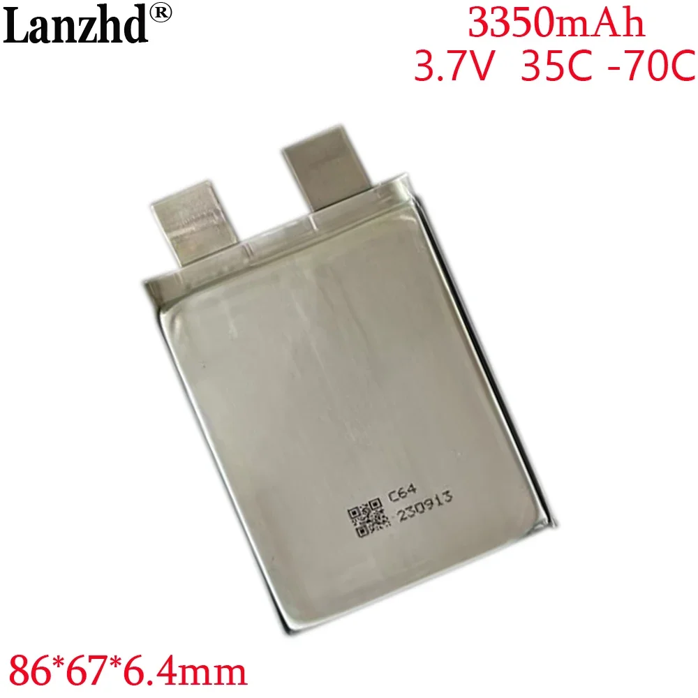 1-20pcs 646786 35C 70C Li Battery 3350mAh Rechargeable battery 3.7V For Starting power supply automobile igniter battery