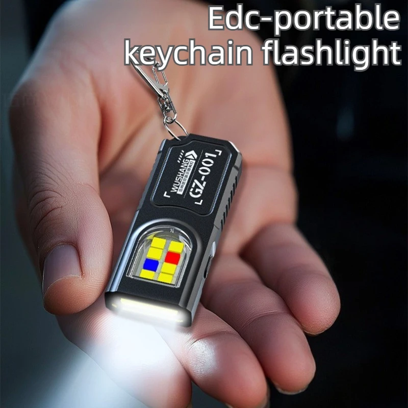 Mini Magnetic Work Light Ultra Bright Portable LED Flashlight Multi Function Warning Pen Holder Home Improvement