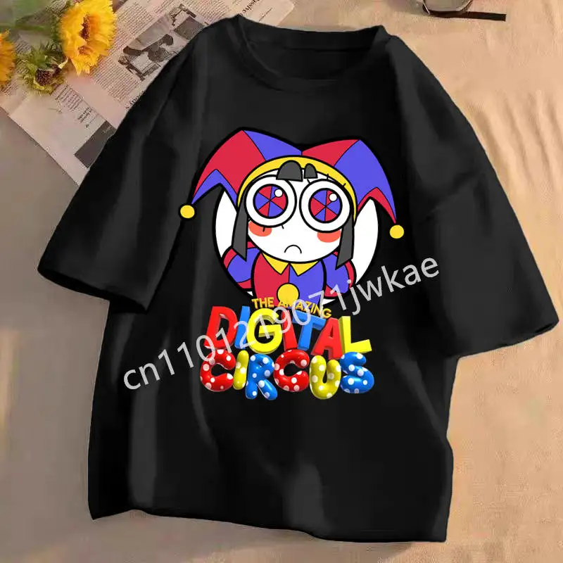 Summer Kids Clothing The Amazing Digital Circus Children T-Shirt Cartoon Printed T Shirts Boys Casual Sports Short Sleeves Tops