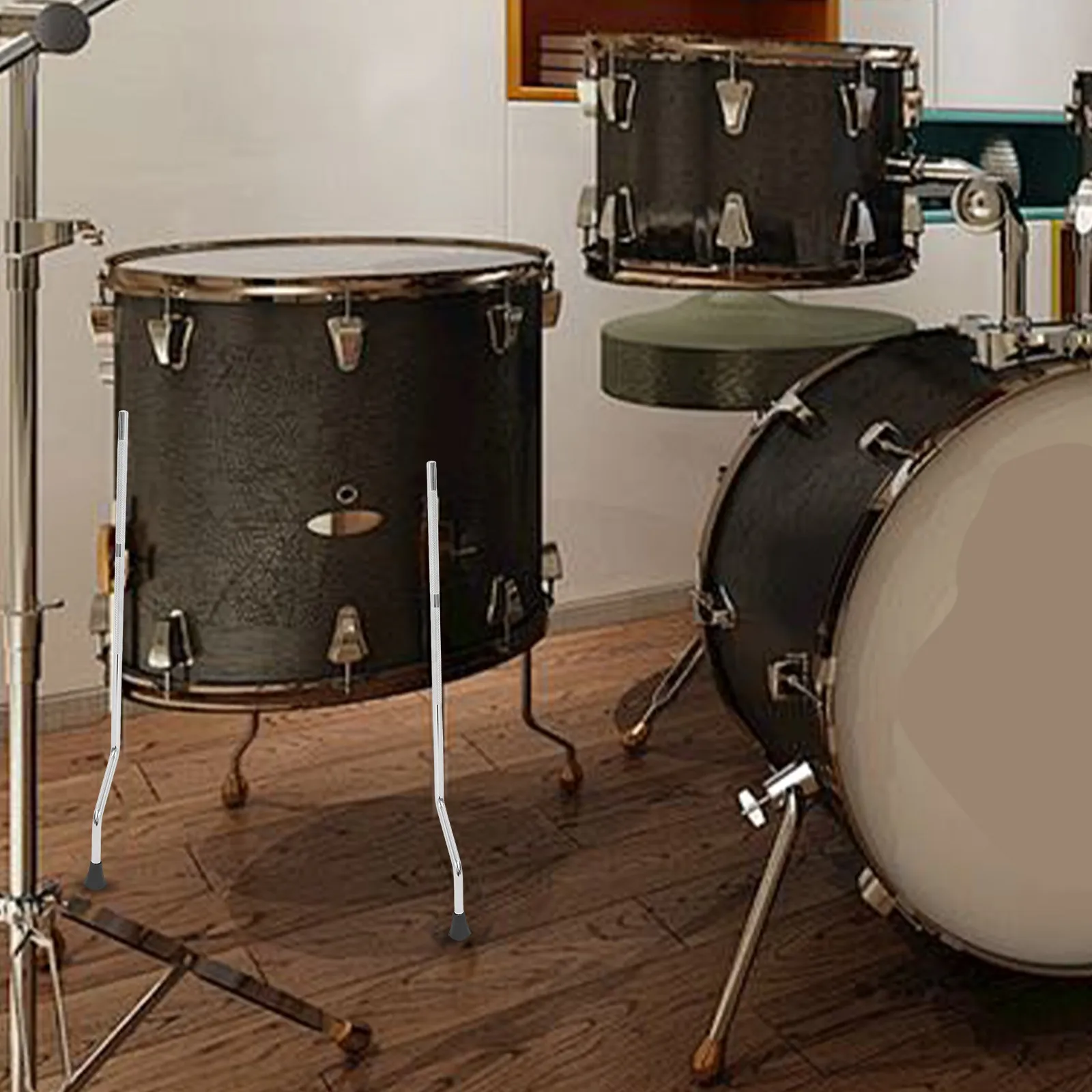 

Комплект из 3-х ножек для барабана, серебристые, с двойным покрытием, для тимпана, прочные металлические кронштейны, нескользящие, сменные, аксессуары для музыкальных инструментов