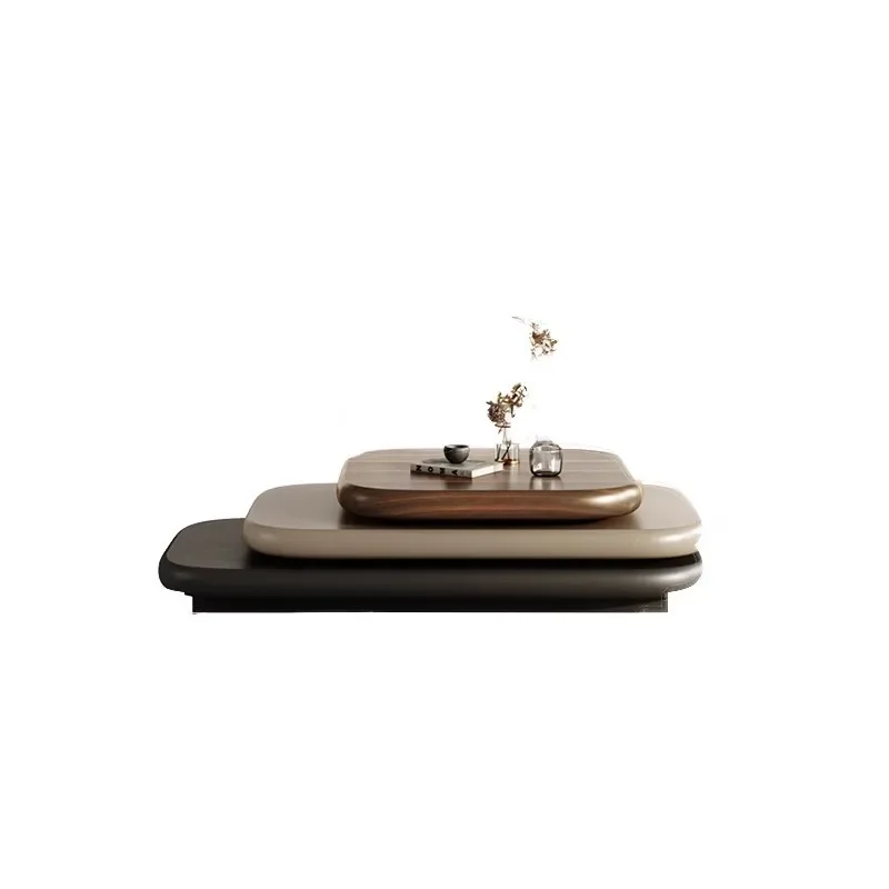 Modern Minimalist Rotating Coffee Table for Living Room Easy Installation Versatile Use Stable Structure No Assembly Required