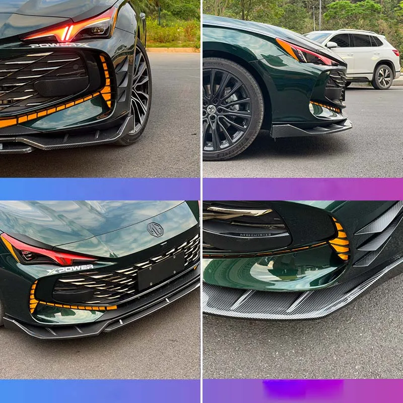 

For MorrisGarages MG 2023 - 2024 MG7 Front Bumper Lip Guard High Quality ABS Material Three-Stage Separator Spoiler Car Parts