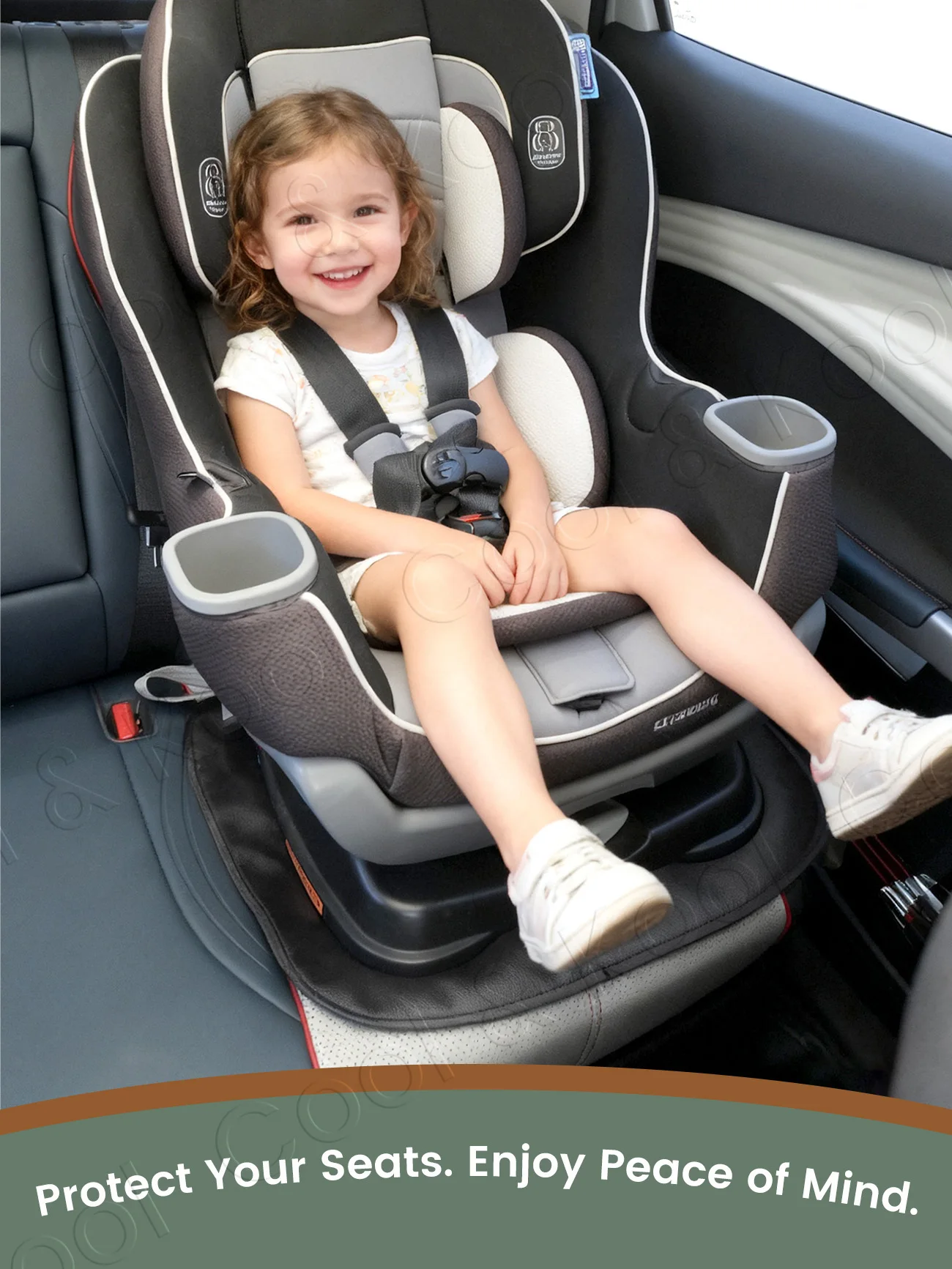 Autositz-Schutzauflage, Wasserdichter & Kratzfester Bezug für Kindersitze - Vollständiger Schutz – Detail 6