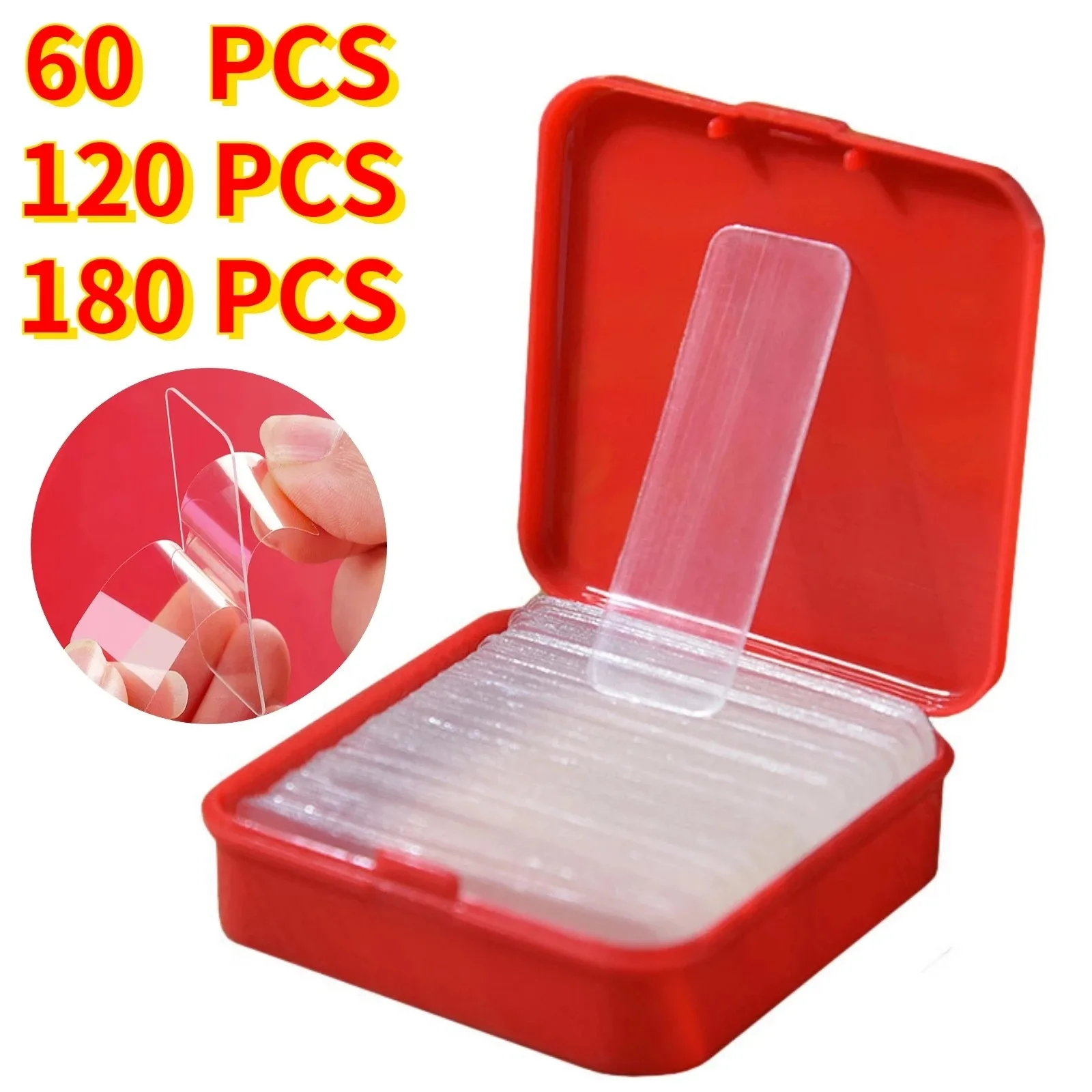 

60-300pcs Reusable Double Sided Adhesive Tape Multifunctional Waterproof Transparent Pvc Nano Tapes Office Home Supply