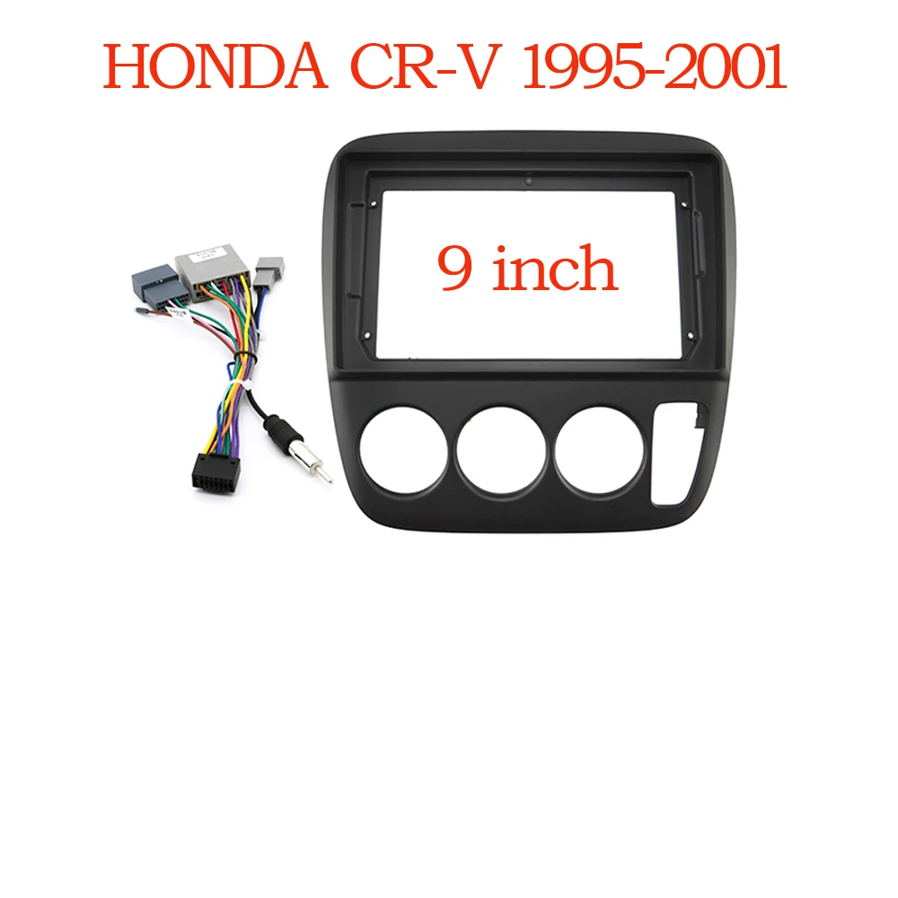 HAOCHEN 2DIN 9 Inch Car Frame Fascia Adapter For Honda CRV C-RV 1995-2004 Android Radio Dash Fitting Panel Kit