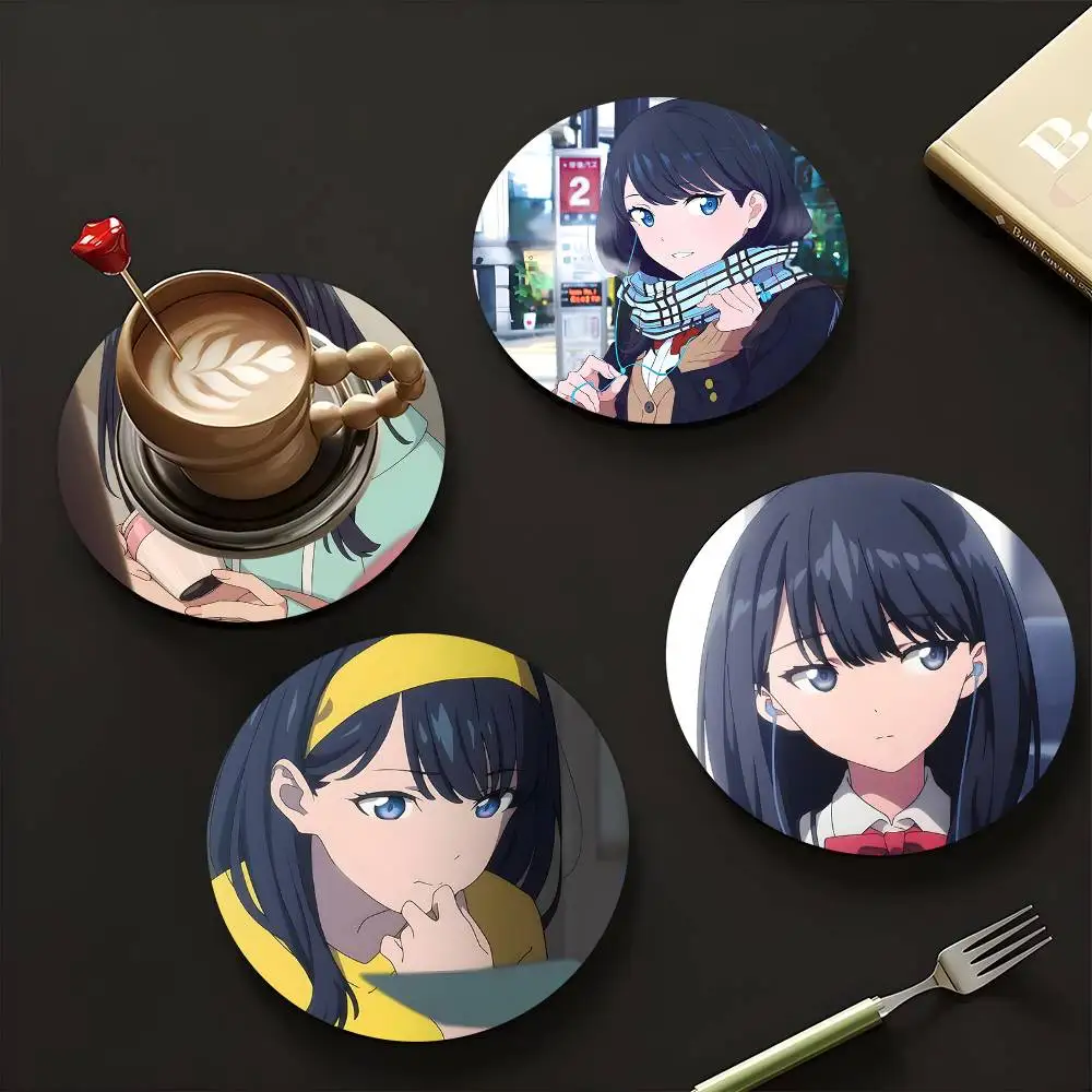 1pc Rikka Takarada Anime characters Wooden Coaster Colour Printing Cup Mat Home Desk Decoration Gifts
