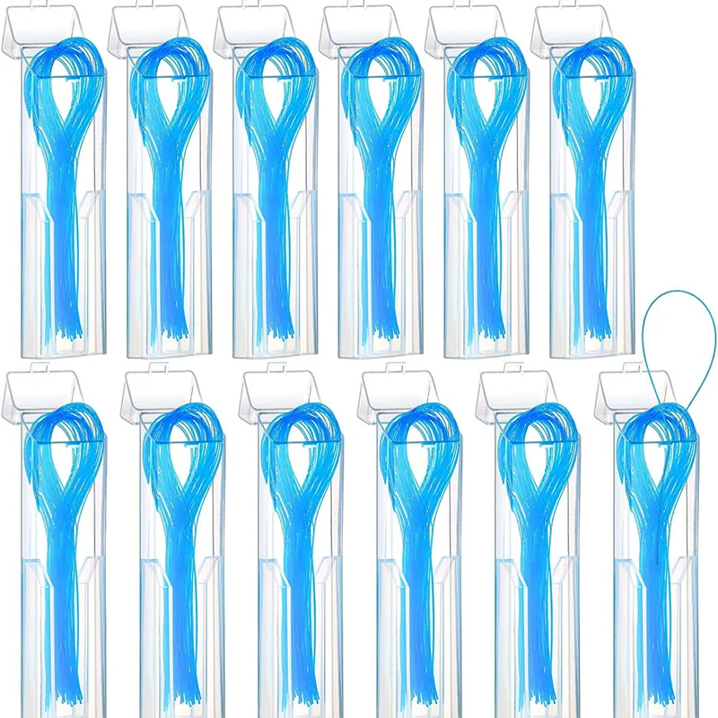 

6 Box 35pcs Floss Threaders Orthodontic Crown Brace Teeth Cleaning Disposable Dental Floss Line Household Oral Cleaning Tools