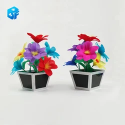 Vaso di fiori Divisione Trucchi magici Uno a due Vassoio di fiori in vaso Trucchi magici Fiore di piume Magia Illusioni sceniche Espedienti