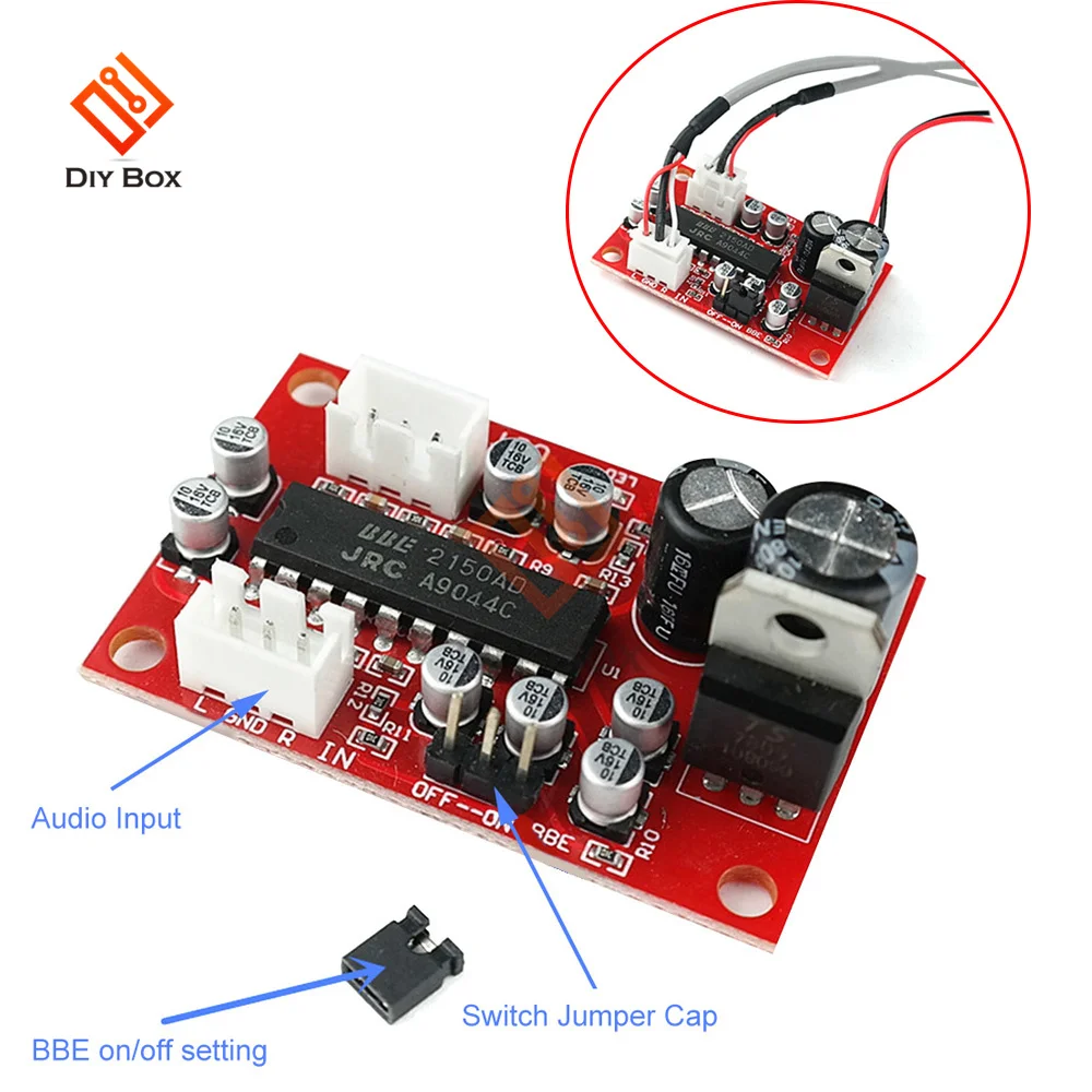 NJM2150 BBE Tone Preamplifier Board With Stabilized Voltage Front Signal Sound Effect Exciter Improve Bass Clarity JRC2150