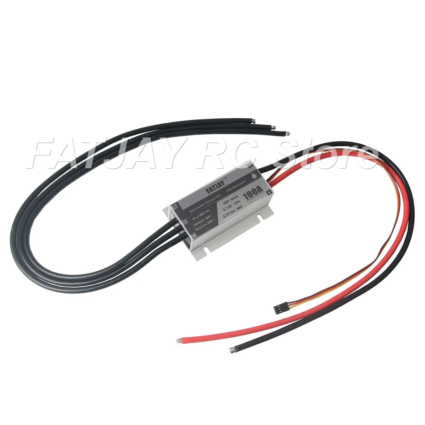 Manned Boat Driver Surfboard ESC FATJAY 100A IPX8 Waterproof 2-12S 48V Brushless Electronic Controller - view 4