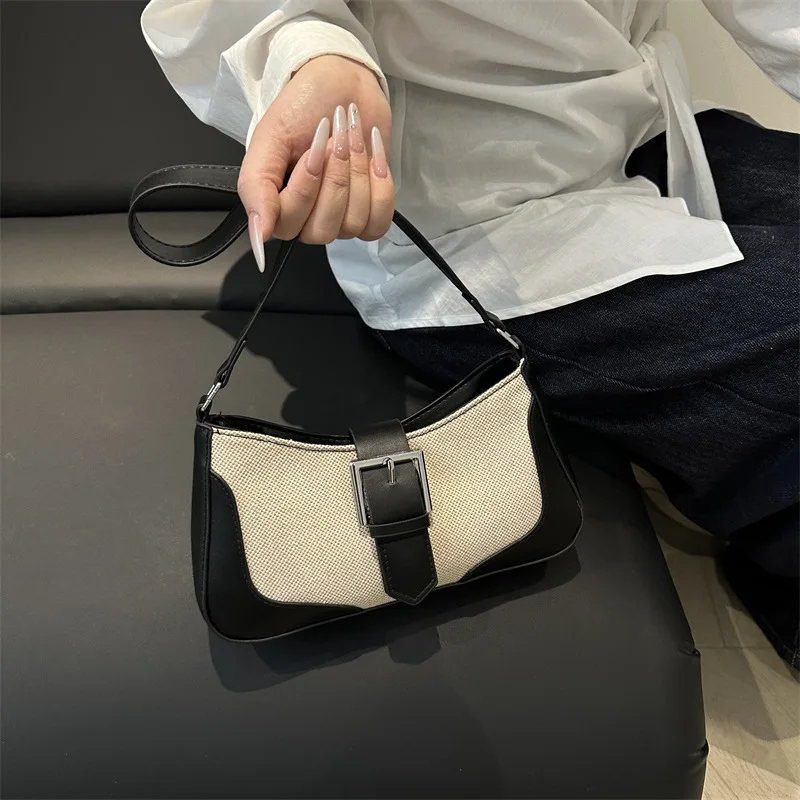 حقيبة فرنسية بسيطة، حقيبة كتف كروس متعددة الاستخدامات شهيرة للنساء لعام 2025، حقائب إبط عصرية غير رسمية #2