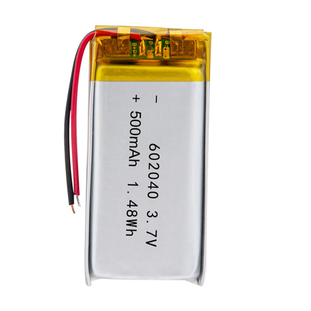 1-10Pcs 602040 3.7V 500mAh Li-Polymer Rechargeable Battery for MP3 Bluetooth Speaker Headset Walkie Talkie GPS PSP Game Console