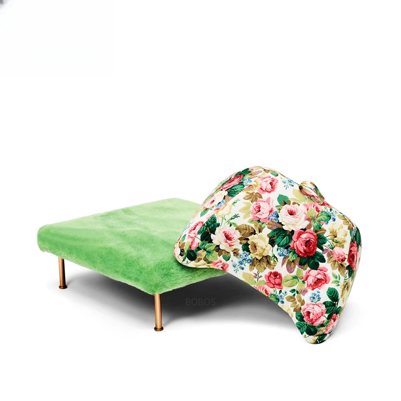 Wohnzimmer Tennisplatz Blume grün Stoff bewegliches Modul Freizeitsofa Rasenstuhl