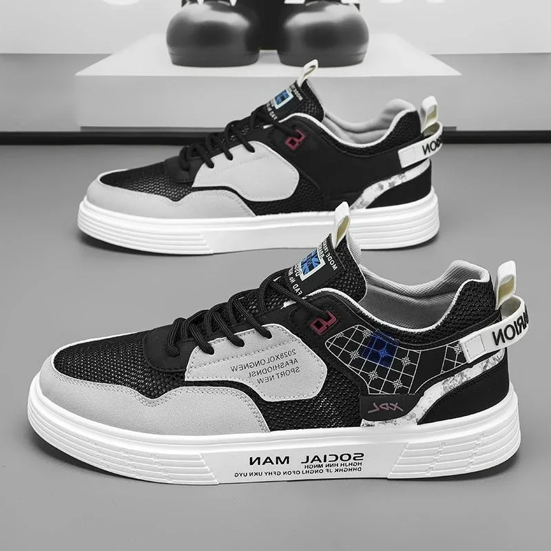 Männer Casual Sport Board Schuhe Britischen Stil Leder Arbeitskleidung Outdoor Walking Mode Stiefel Leichte Atmungsaktive 2025