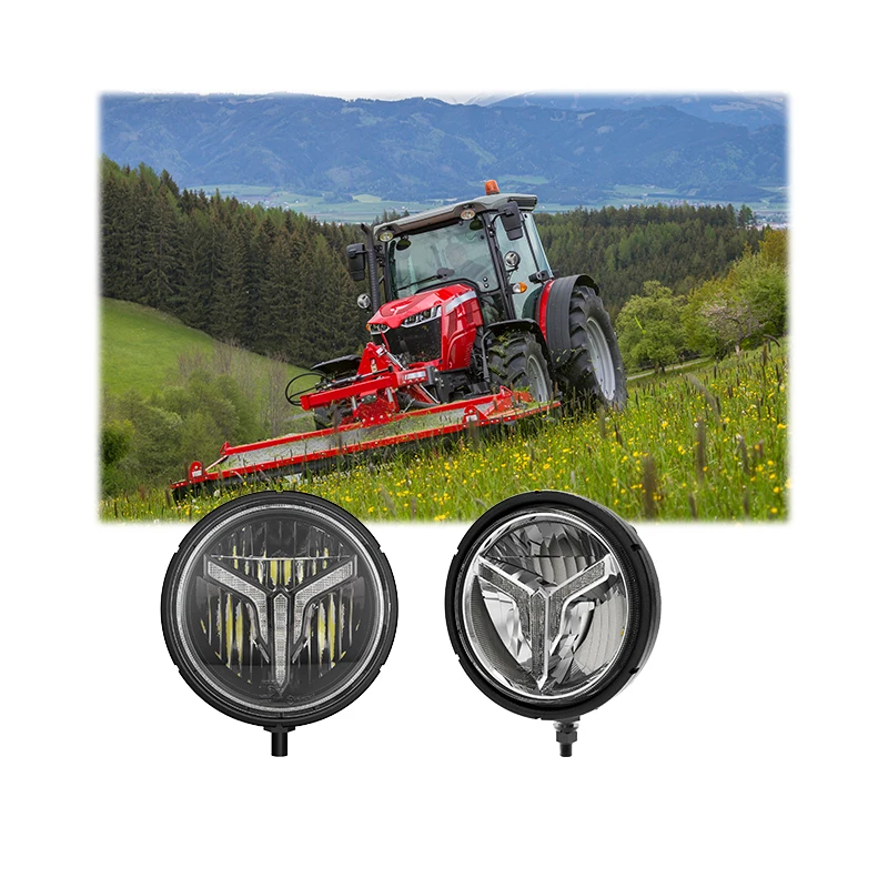 Emark EMC Approval 41W Hi/Lo Beam LED Headlights for Massey Ferguson 3709 Round 5.5