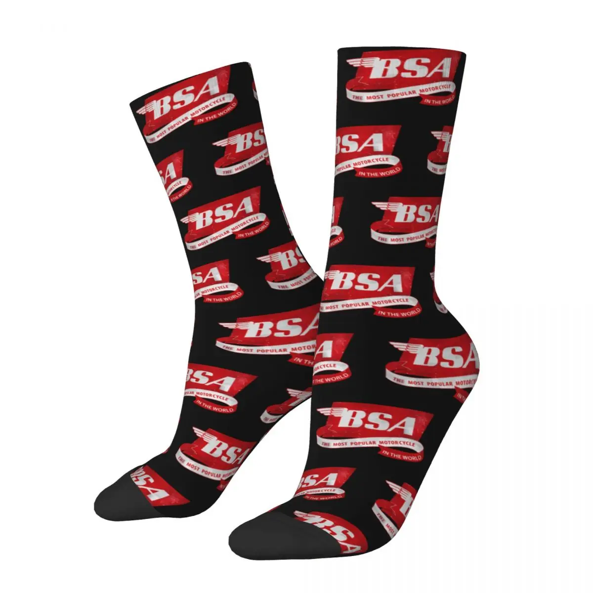 Hip Hop Retro BSA Sign Crazy Men's compression Socks Unisex Bsa motorcycles Harajuku Seamless Printed Funny Novelty Happy Crew