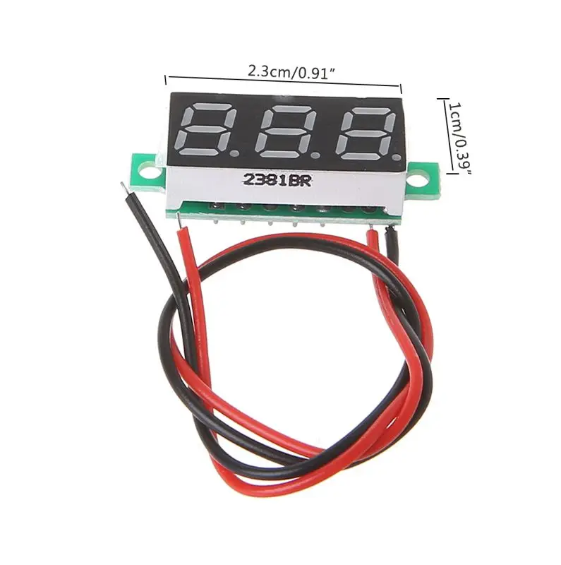 0.28-Inch for DC 2.5V-30V 2 Wires Mini Digital Voltmeter Tester Meter LE