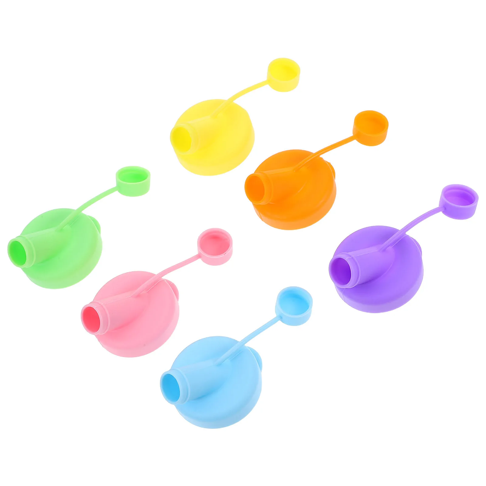 

6Pcs Silicone Milk Bottle Caps Leakproof Seal Replacement Lids Universal Fit Glass Bottle Tops Fresh Keeping Spill Proof Closure