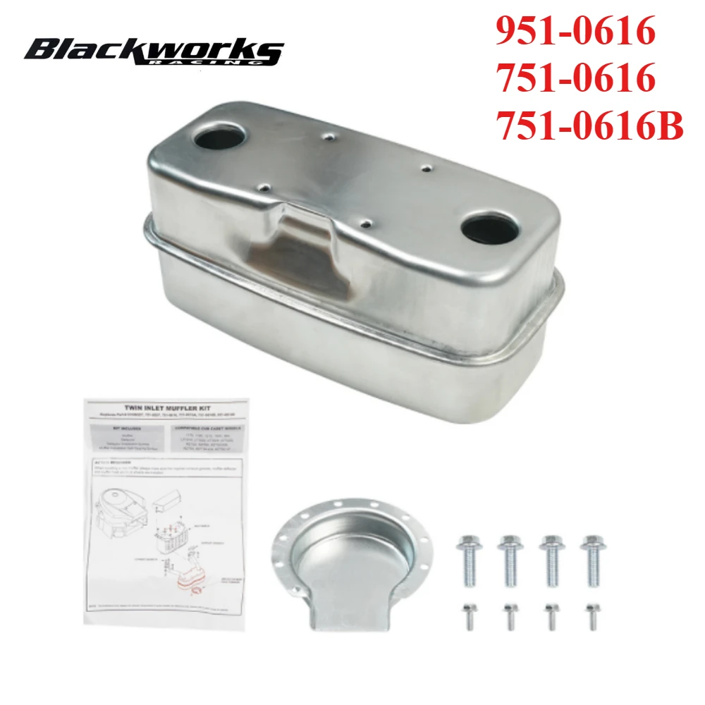 

01006537 751-0557 Глушитель с двойным входом и выхлопом для Cub Cadet RZT50 RZT54 RZT42 RZT50KH LT1018 LT1022 Газонокосилки Трактор