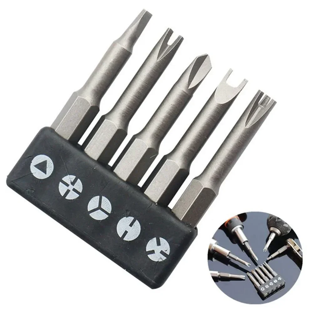 New 5Pcs Special-shaped Screwdriver Set 50mm U-shaped Y-Type Triangle Inner Cross Three Points Screwdrivers Bit Repair Kit Tools