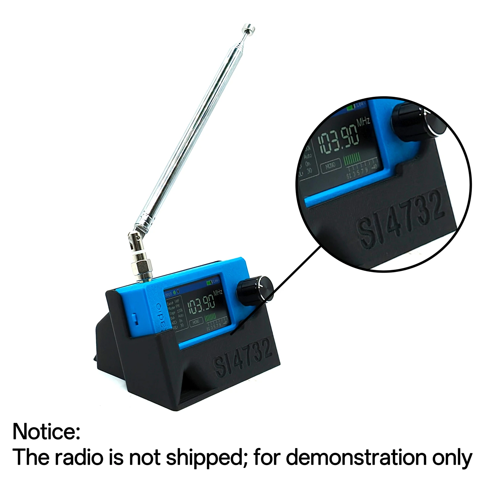 For ATS MINI SI4732 DSP 3D Print Radio Bracket with Built-In Sound Guide Groove Universal Radio Receiver Storage Case Bracket