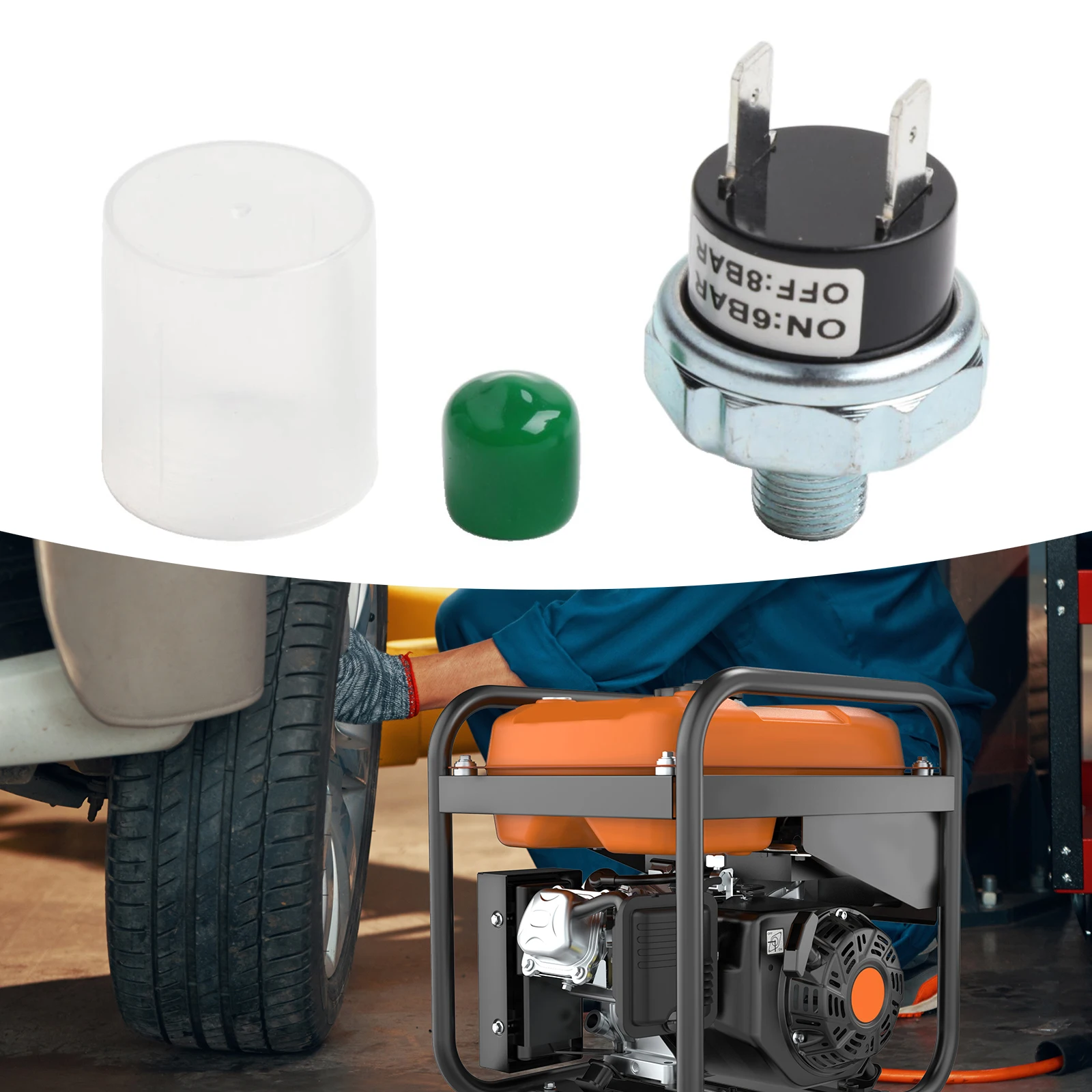 Air Pressure Switch G1/4 G1/8 Threaded Air Compressor Pressure Control Switch For 12-24v For Air Horns, Train Horns