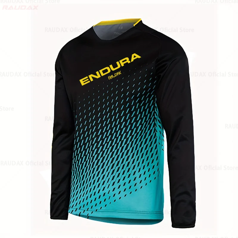 Men\'s Downhill Jerseys RAUDAX ENDURA Mountain Bike Mtb Jersey T-Shirts Offroad DH Motorcycle Jersey Motocross Sportwear Clothing