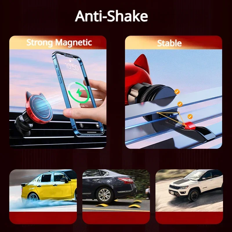 Eary 15W Fast Wireless Charging Car Charger Magnetic Car Phone Holder Mount Air Vent fit for iPhone 17 16 15 Pro Max Samsung S25 - Image 4