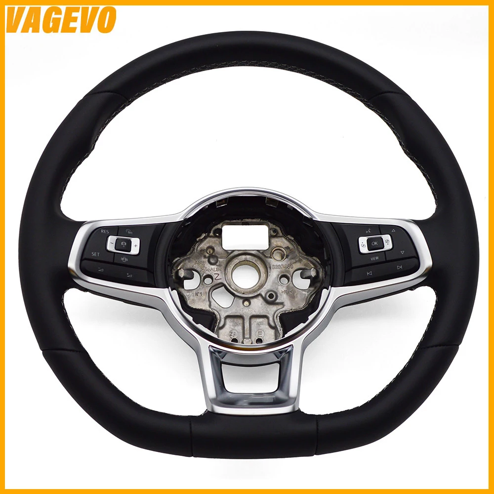 Suitable for Volkswagen Golf 7 MK7 leather sport D-shaped multifunction steering wheel with ACC function, Car Accessories