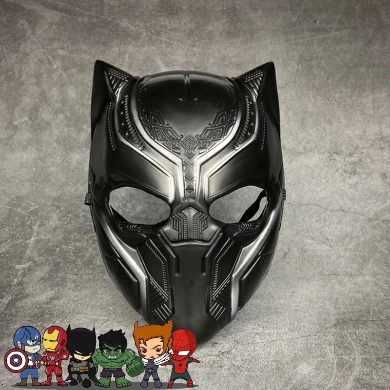 

Маска Черной Пантеры Marvel, черная латексная маска Пантеры для взрослых, вечерние наряды на Хэллоуин, шлем для лица, костюм для вечеринки с героями мультфильмов