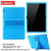 For Huawei MediaPad T5 10 case AGS2-W09 AGS2-W19 AGS2-L09 Tablet silicone Shockproof Stand Cover for T5 10.1 AGS2-L03 coque para