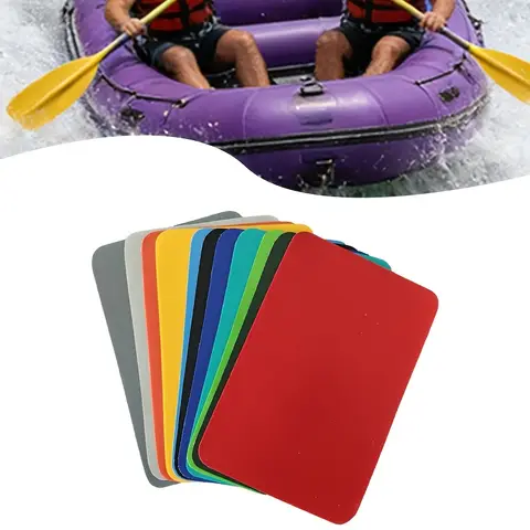 2Pc Waterproof Adhesive PVC Repair Patches Inflatable Kayak Rubber Boat Swimming Ring Fast Leak Fix Outdoor Water Gear Accessory